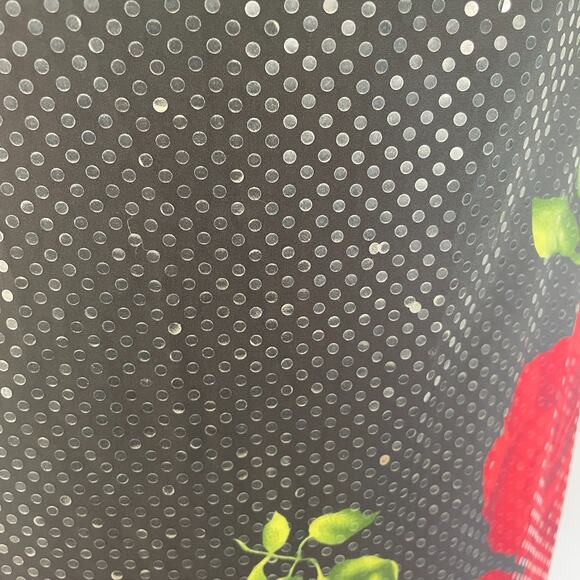 Vintage Midi Dress Plus Size 2XL 3XL Black Red Rose Floral Sparkle Romantic Y2K - Picture 10 of 15